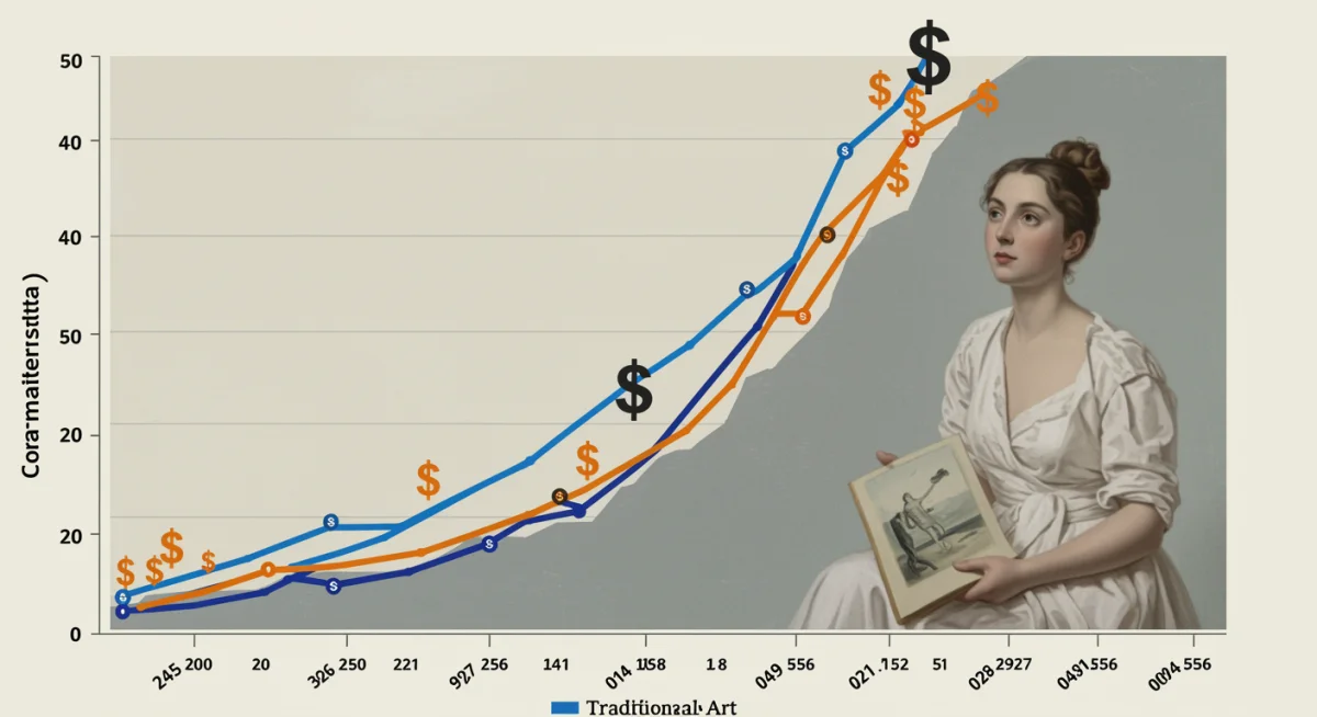 Projected art market growth for traditional and contemporary art
