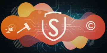 Copyright in the Digital Age: 6 Key Updates for US Artists 2025 Digital artwork with legal symbols representing copyright protection for US artists in 2025.