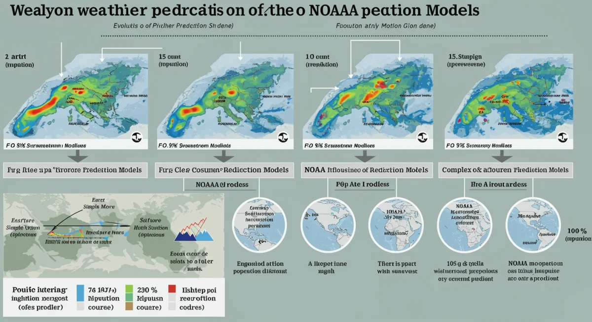 Graphic depicting the historical evolution and recent 10% accuracy improvement in NOAA weather prediction models.