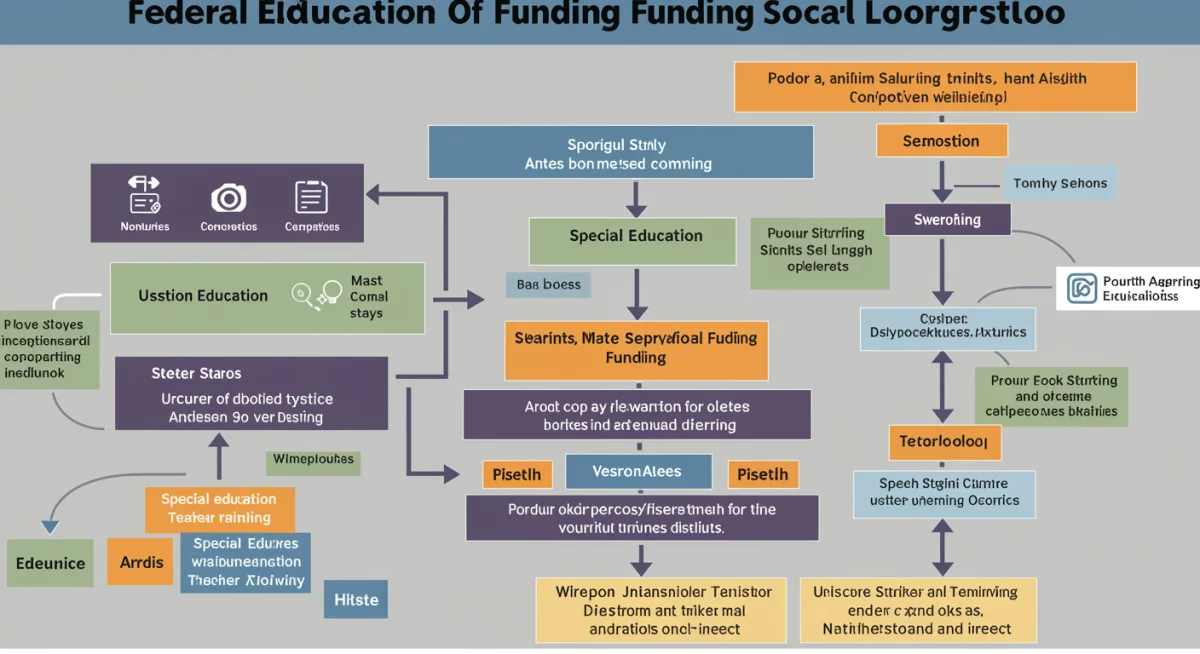 Infographic showing federal education funding flow to local districts