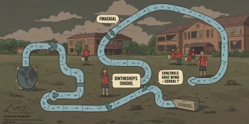 Federal Education Grants Rerouted: An Inside Look at 2025 Changes Complex financial pipelines diverting federal education funds from local schools, 2025.