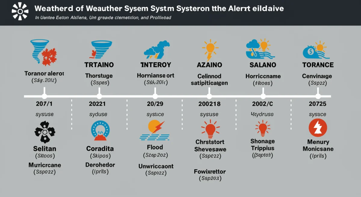 Infographic detailing evolution of NWS weather alert systems
