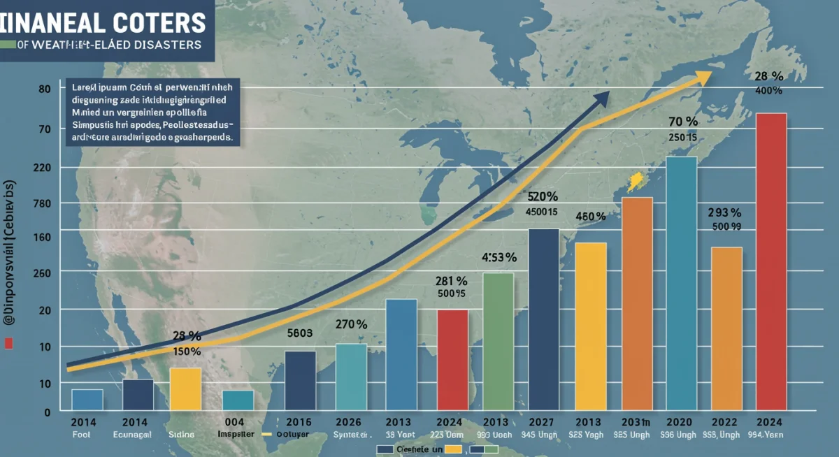 Infographic showing rising financial costs of unheeded weather disasters in the US.