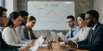 Small business owners reviewing 2025 local tax code changes for potential savings