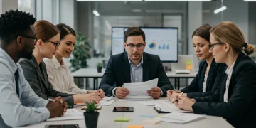 Small business owners negotiating with a vendor to reduce operational costs.