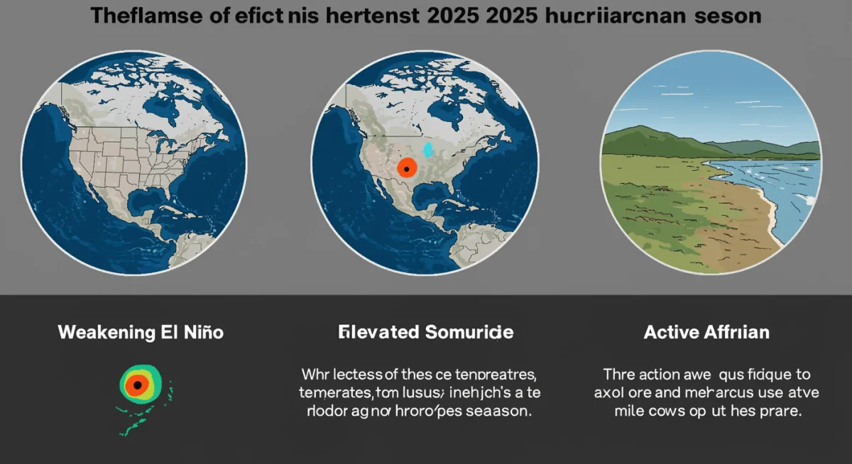 Infographic detailing three key factors influencing increased 2025 hurricane season activity.