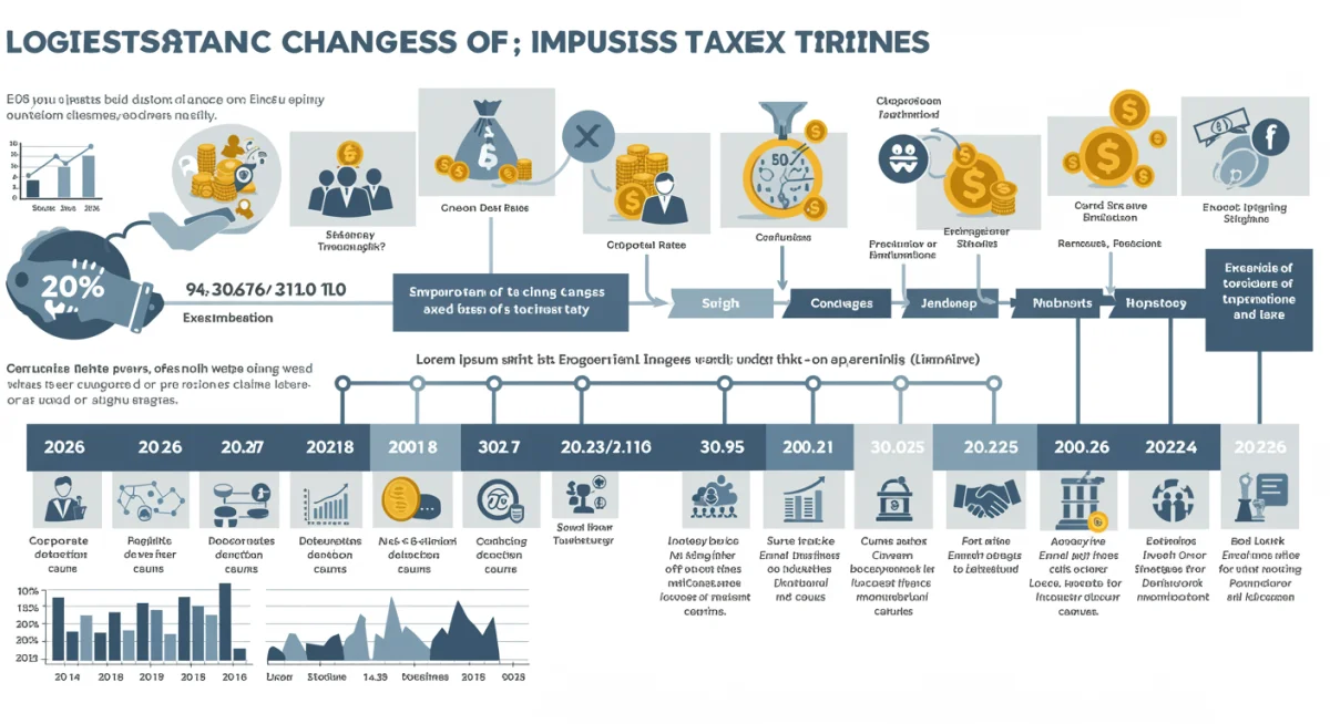 Infographic detailing legislative timeline and impact of 2026 tax law changes on business deductions and credits